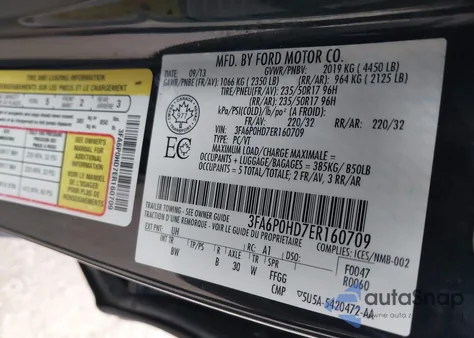 2014 Ford Fusion Se z USA, uszkodzony, nr VIN 3FA6P0HD7ER160709